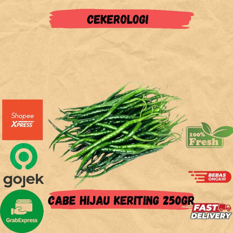 

Cabe Keriting Hijau 250gr / Cabe Keriting Hijau / Cabe Keriting Hijau Fresh Berkualitas / JABODETABEK / Cabe / Cabai / Sayur Segar / Sayuran / Sayur