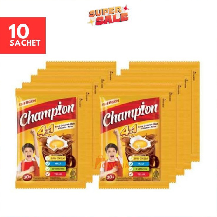

Promo Menarik 1 Renceng 1 pcs Energen Champion 4 In 1 Minuman Coklat Resmi NBA