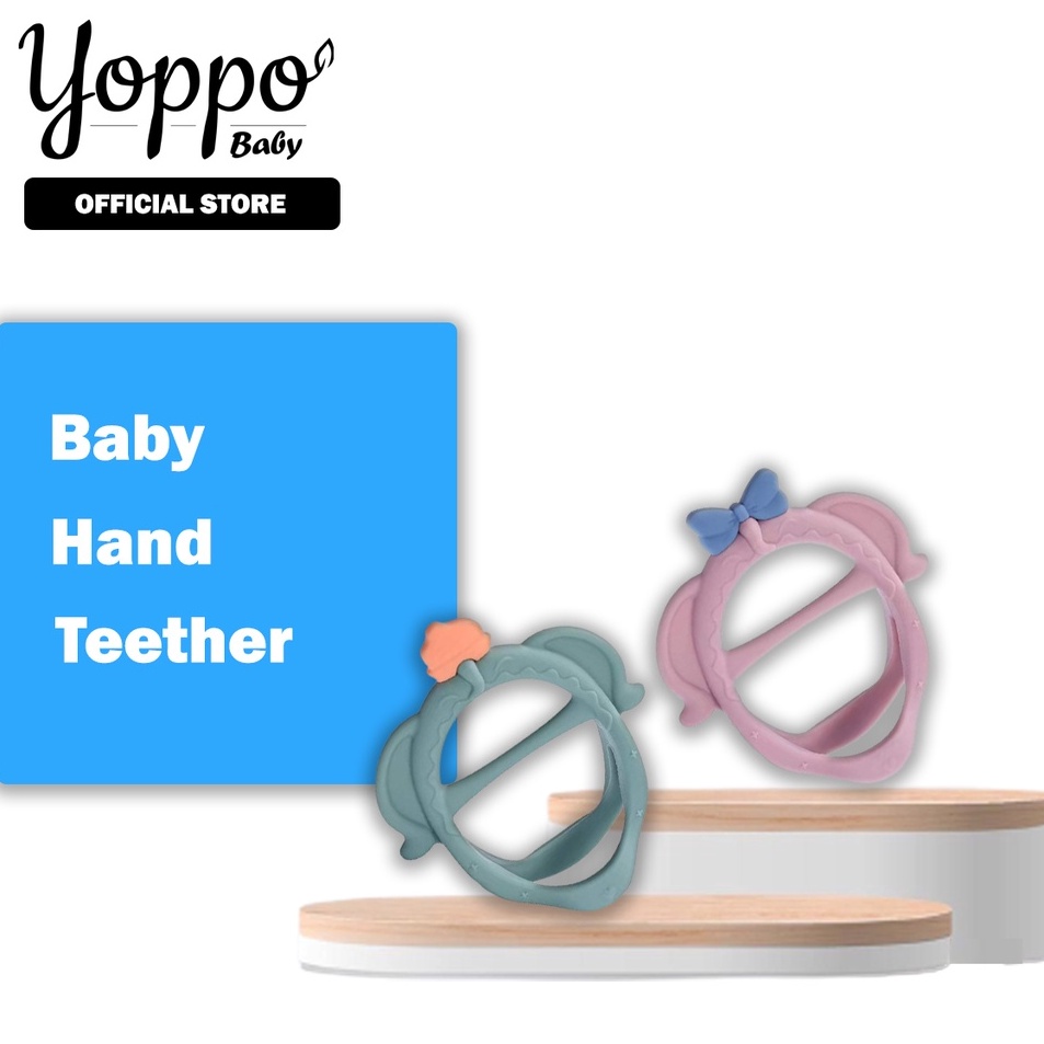 GROSIR Teether Gelang Silikon  Mainan Gigitan Bayi  Mainan Bayi  Teether Bayi Silicone Yoppo Baby Ready Stok