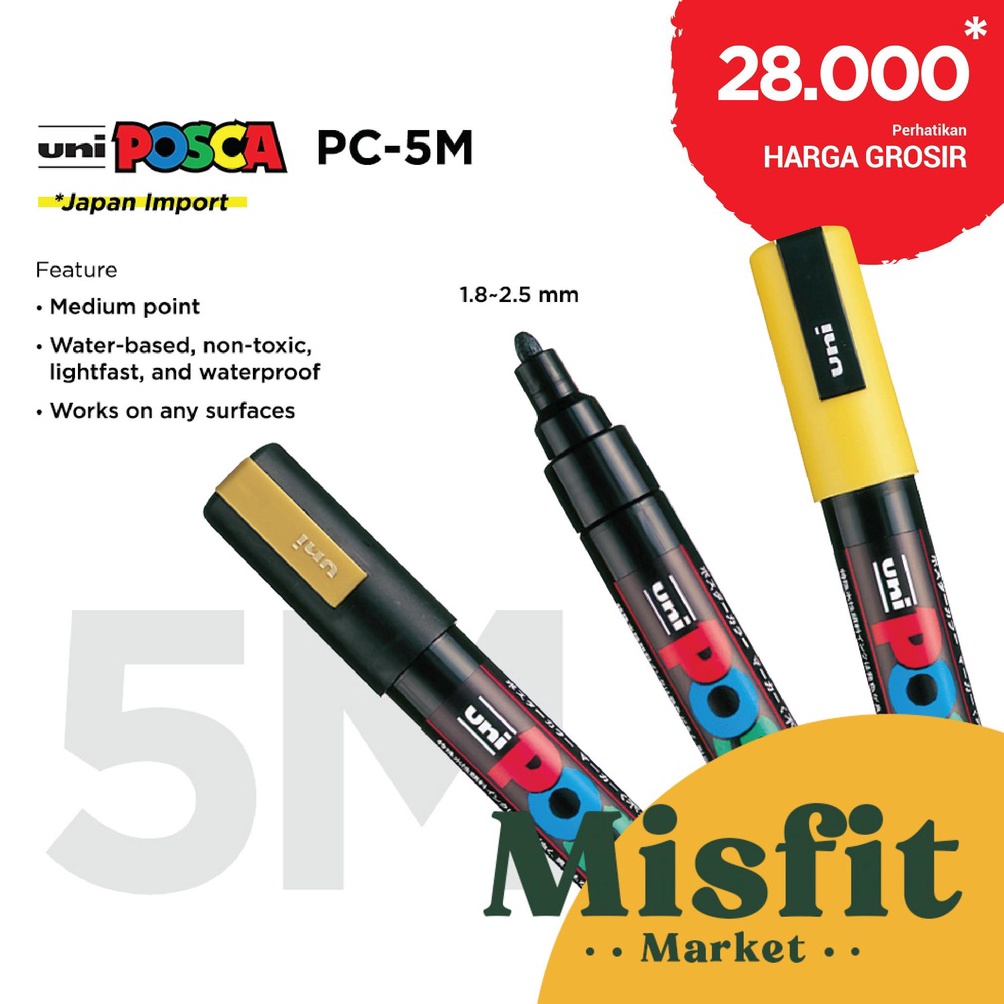 

ART B55A UNI POSCA PC5M Paint Marker Medium Point PC5M Spidol Warna Warni