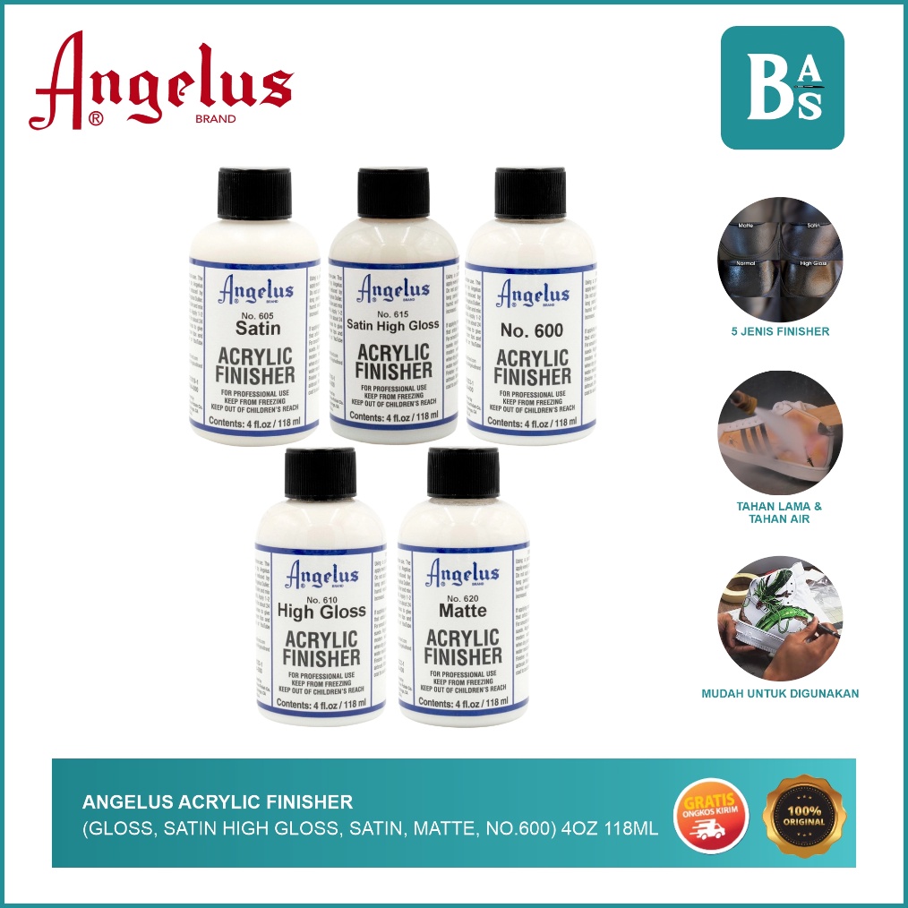 

ART S97Y Angelus Acrylic Finisher High Gloss Satin Matte no6 4oz 118ml