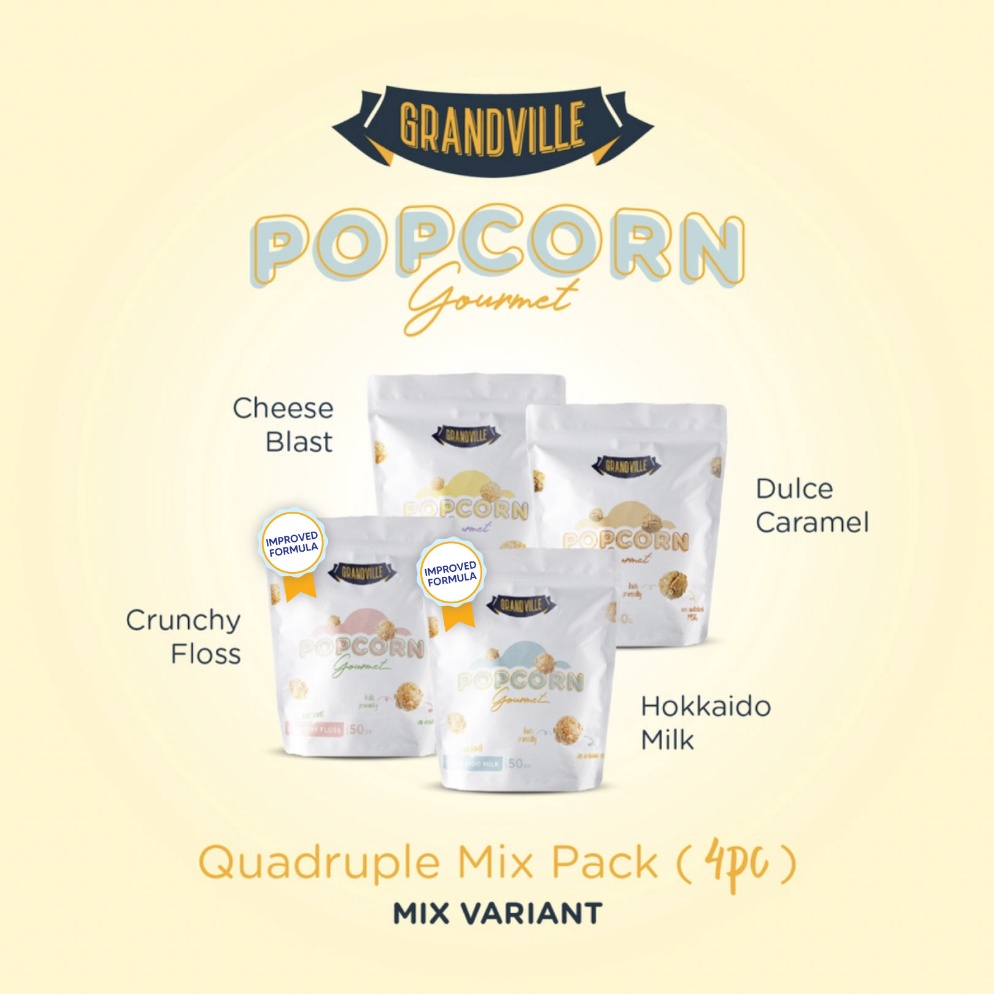 

Produk Ekslusif 4Pc Grandville Popcorn Gourmet Pack All Variant