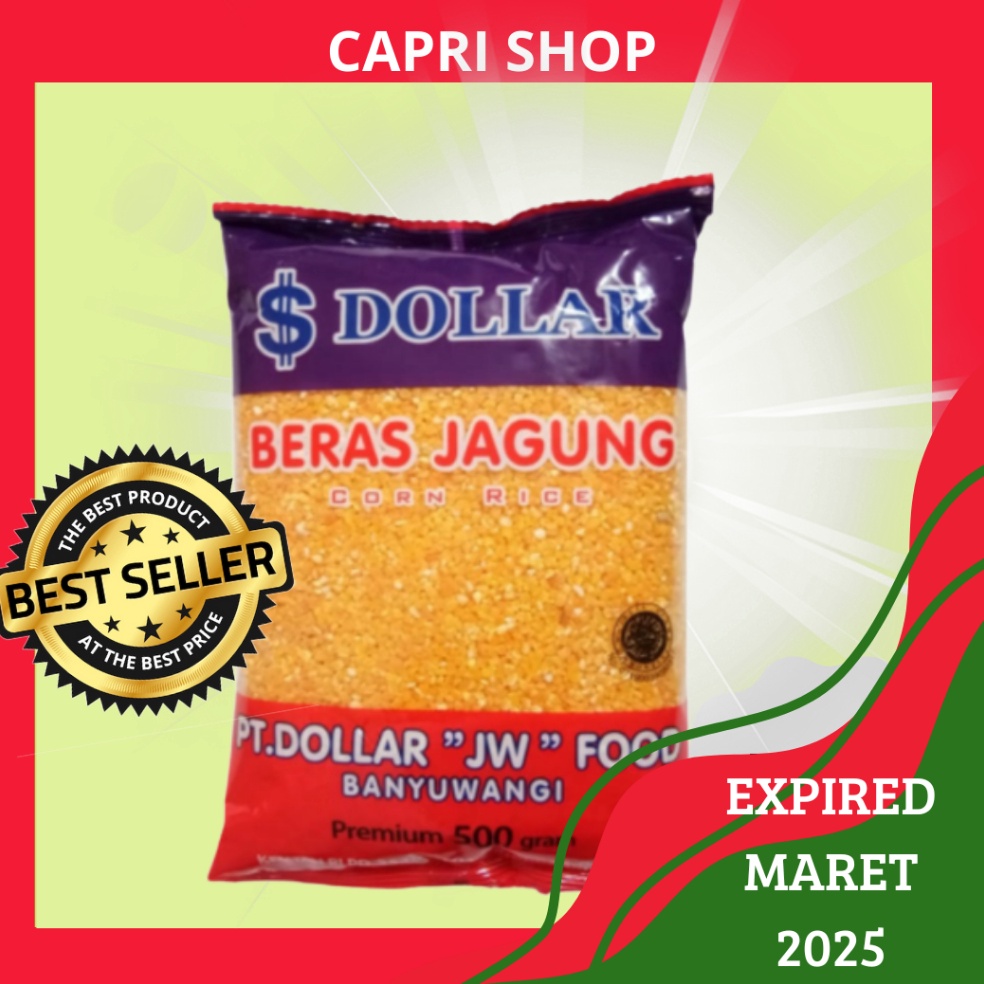 

New Stock Beras Jagung DOLLAR 1 KILO isi 2 Bungkus