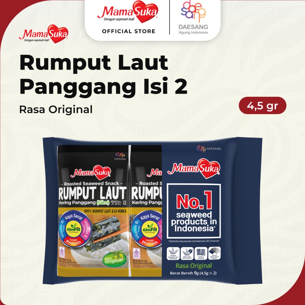 

Murah Lebay MamaSuka Rumput Laut Panggang Isi 2 45 gr