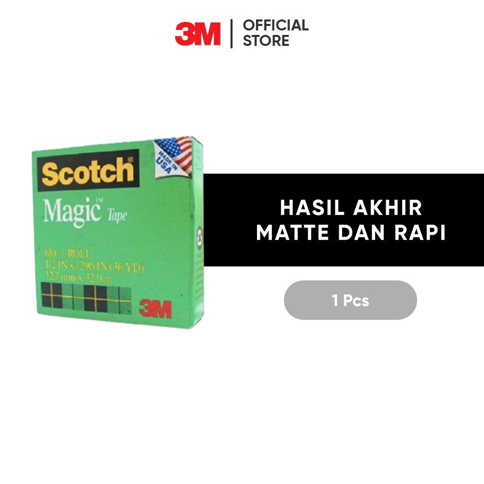 

ART P54P 3M Scotch Magic Tape Isolasi Transparan Hasil akhir matte rapi 1 pc 127x329 mm Small Untuk berbagai kegunaan
