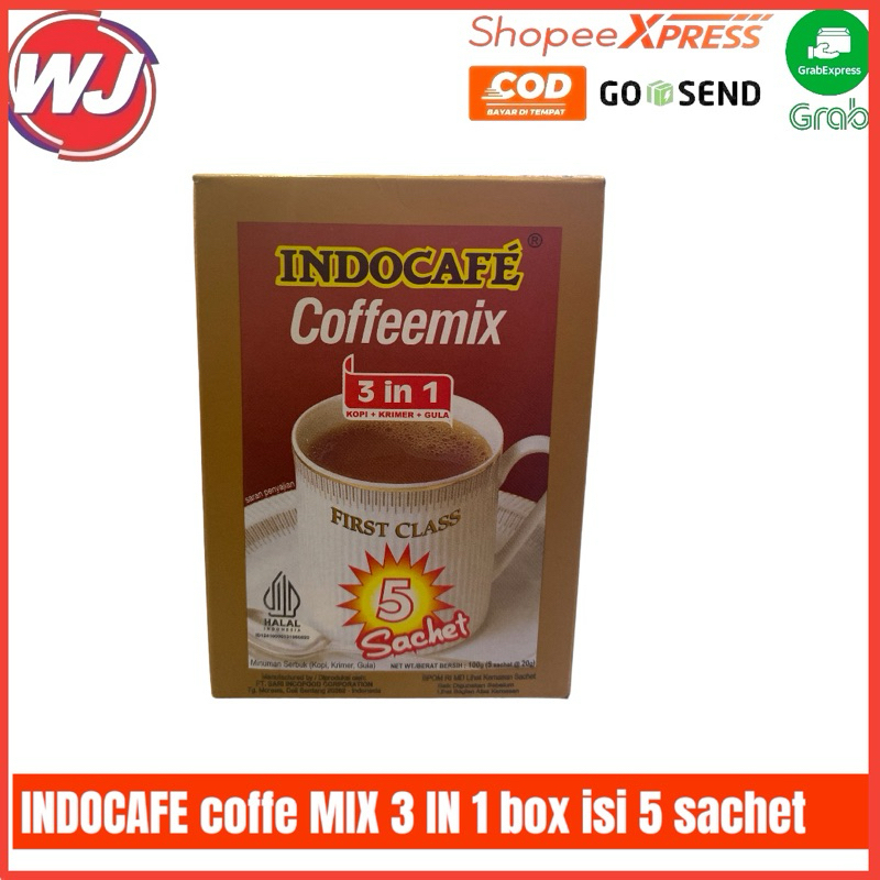 

INDOCAFE coffe MIX 3 IN 1 box isi 5 sachet