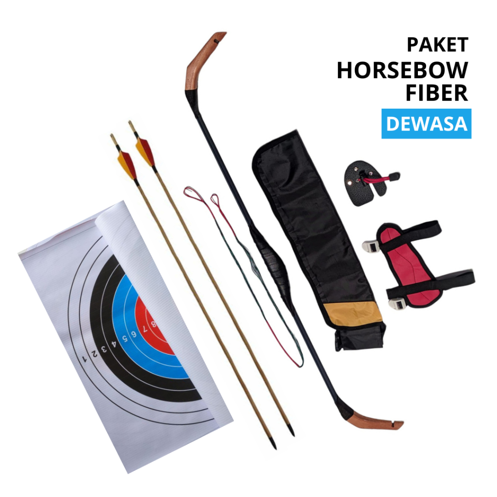 PAKET HORSEBOW DEWASA FIBER | ALAT OLAHRAGA PANAHAN HORSEBOW DEWASA | TERMURAH DAN LEBIH HEMAT