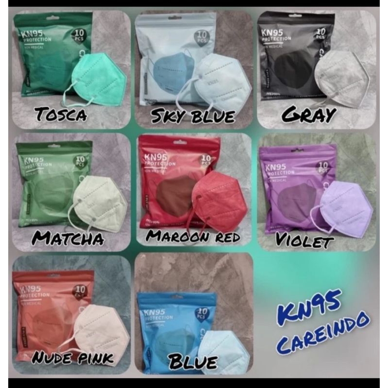 MASKER KN95 CAREINDO  isi 10PCS 6PLY