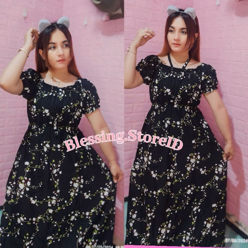 DASTER PENDEK LENGAN PENDEK KERUT DADA WANITA