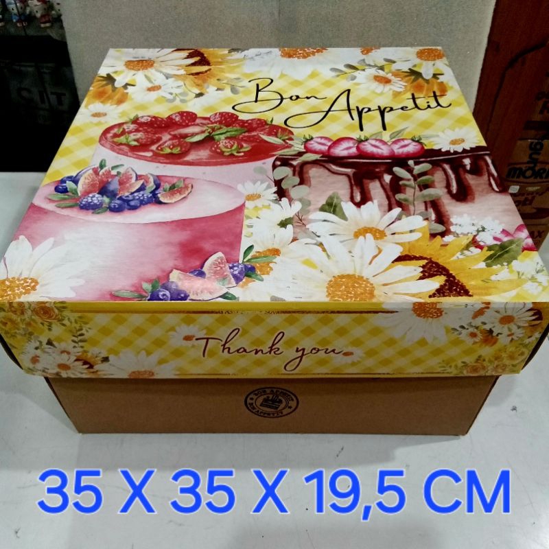 

DUS KUE TINGGI 18 CM, DUS BON APETIT BERBAGAI UKURAN ( SATUAN) UK.18-40 CM
