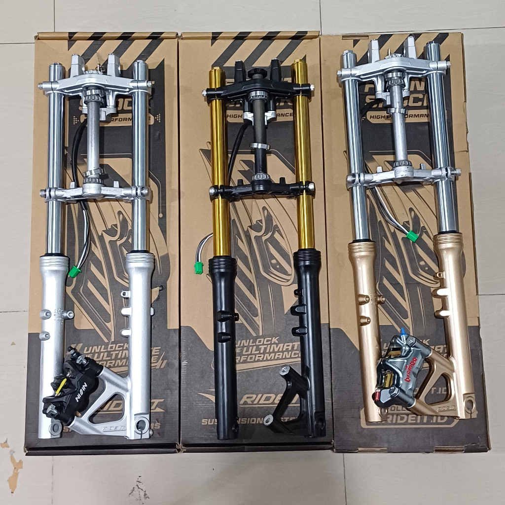 Skok Depan Ninja Ride It AS 33 Full CNC As Gold Pnp CB GL Megapro Tiger