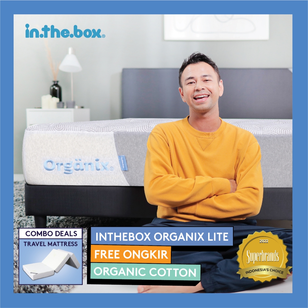INTHEBOX - Bundle Kasur Latex Organix Lite + Travel mattress - Ukuran kasur 90x200, 100x200, 120x200