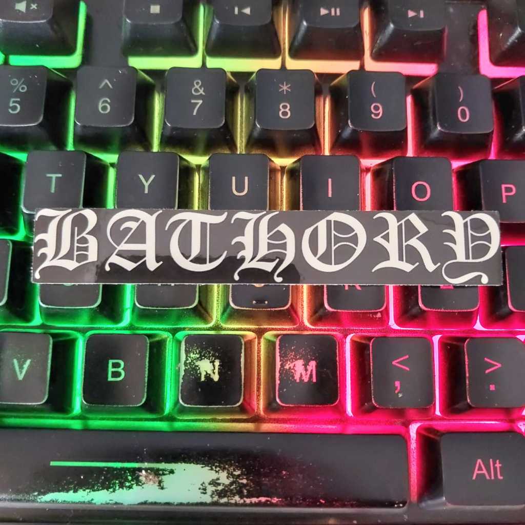 

Stiker Bathory Logo - Sticker Band Black Metal - Stiker Cutting
