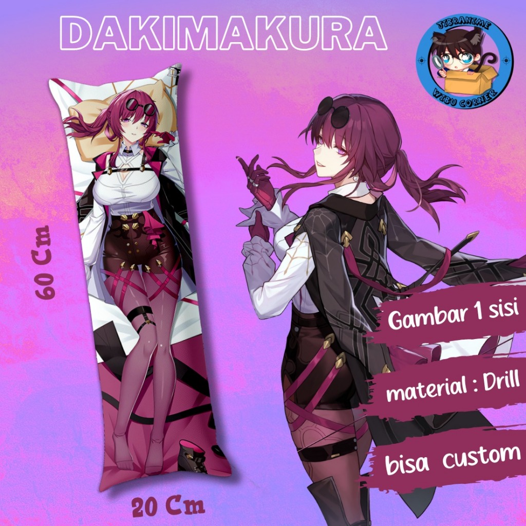 dakimakura / guling ANIME KAFKA HONKAI STARRAIL / ukuran 20x60cm / sudah termasuk isi / bisa custom