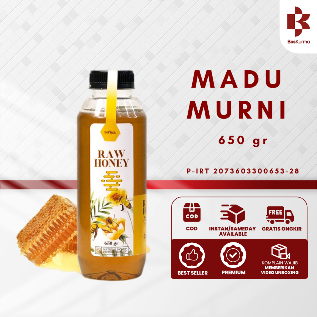 

Madu Murni Safiya 650 Gram Herbal Madu Murni Asli Premium