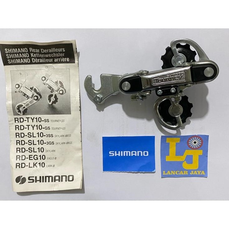 Original RD Shimano Tourney 7 Speed Jepit/Cantol Short Vintaged TY10