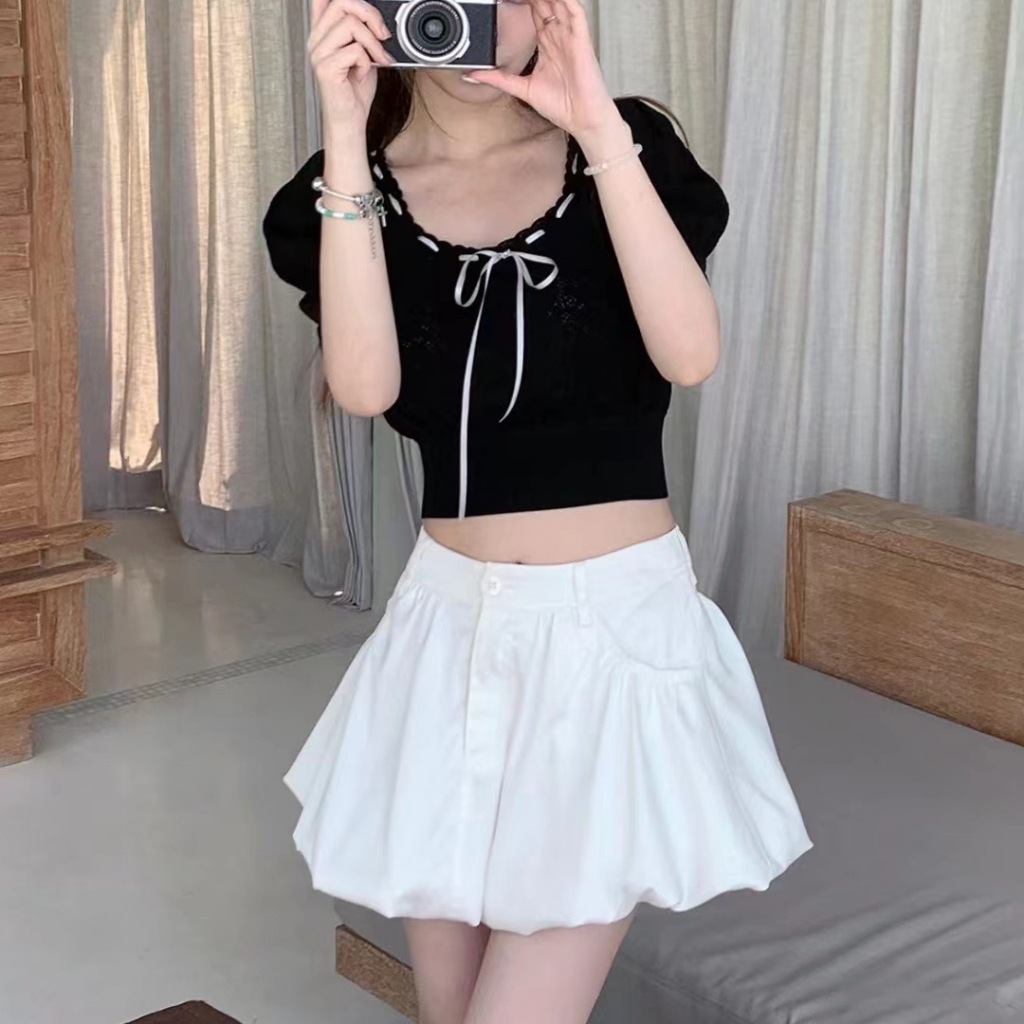 SWEATER WANITA Tipis/ SWEATER RAJUT Atasan Wanita Lengan Pendek ZZS-51136#