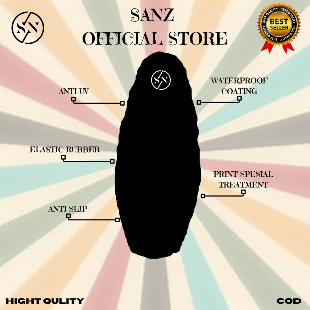 Cover Jok Motor / Sarung Jok Motor Anti kucing &  Hitam