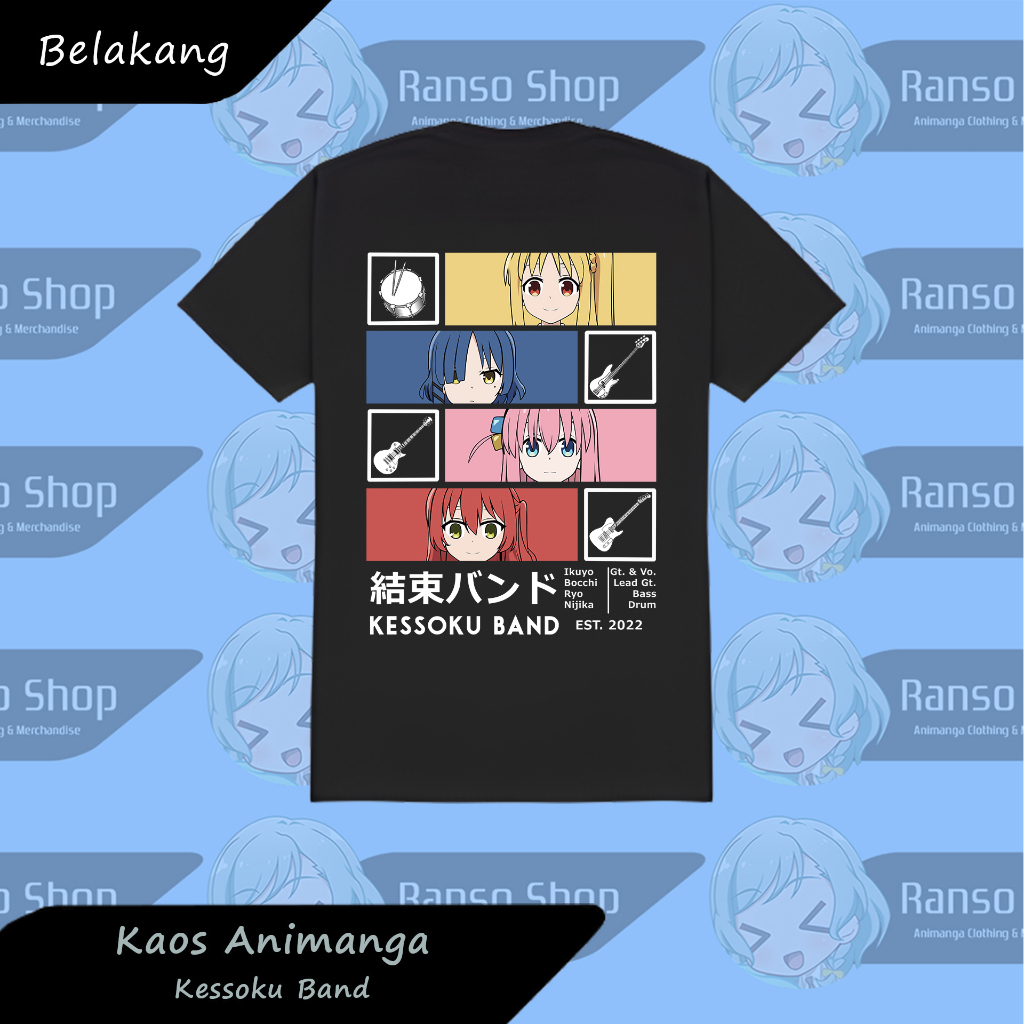 Kaos Kessoku Band / Baju Kessoku Band Bocchi The Rock / T-shirt Bocchi The Rock