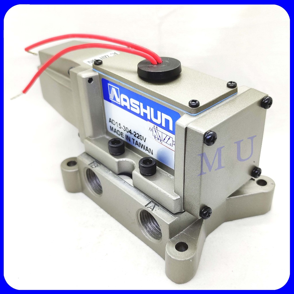 ASHUN 5/2 Way DIrectional Solenoid valve (Metal seal) Port 1/2" AD15-304-220V / 24V / 110V