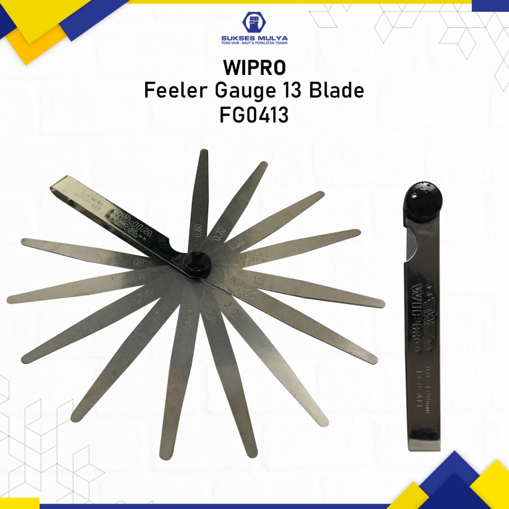 WIPRO FG-0413 Feeler Gauge Wipro 13 Blades - Fuller Gauge