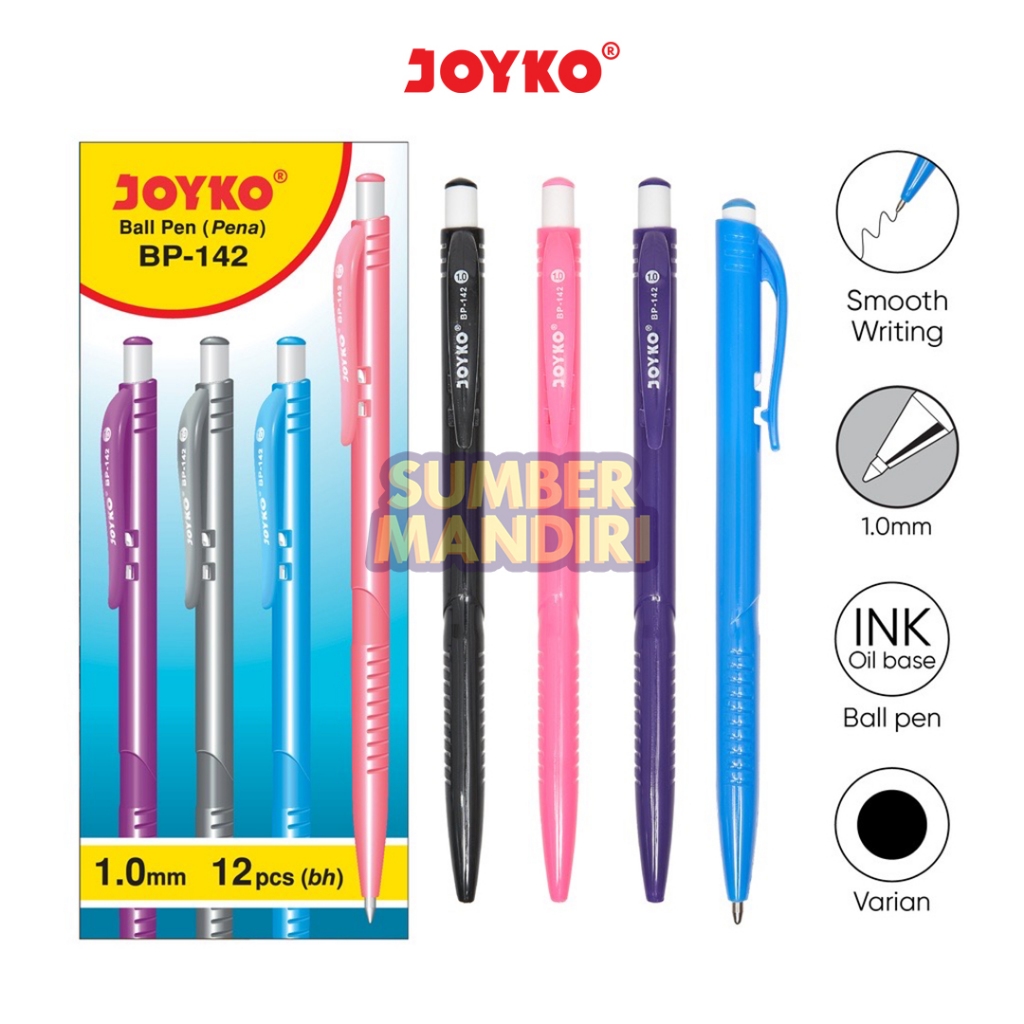 

Ball Pen Pulpen Pena Joyko BP-142 1.0 mm [12 Pcs]