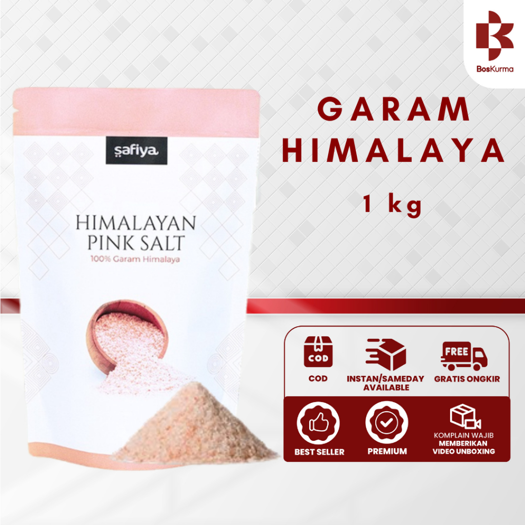 

Garam Himalaya 1 Kg Himalaya Pink Salt Asli Original Premium