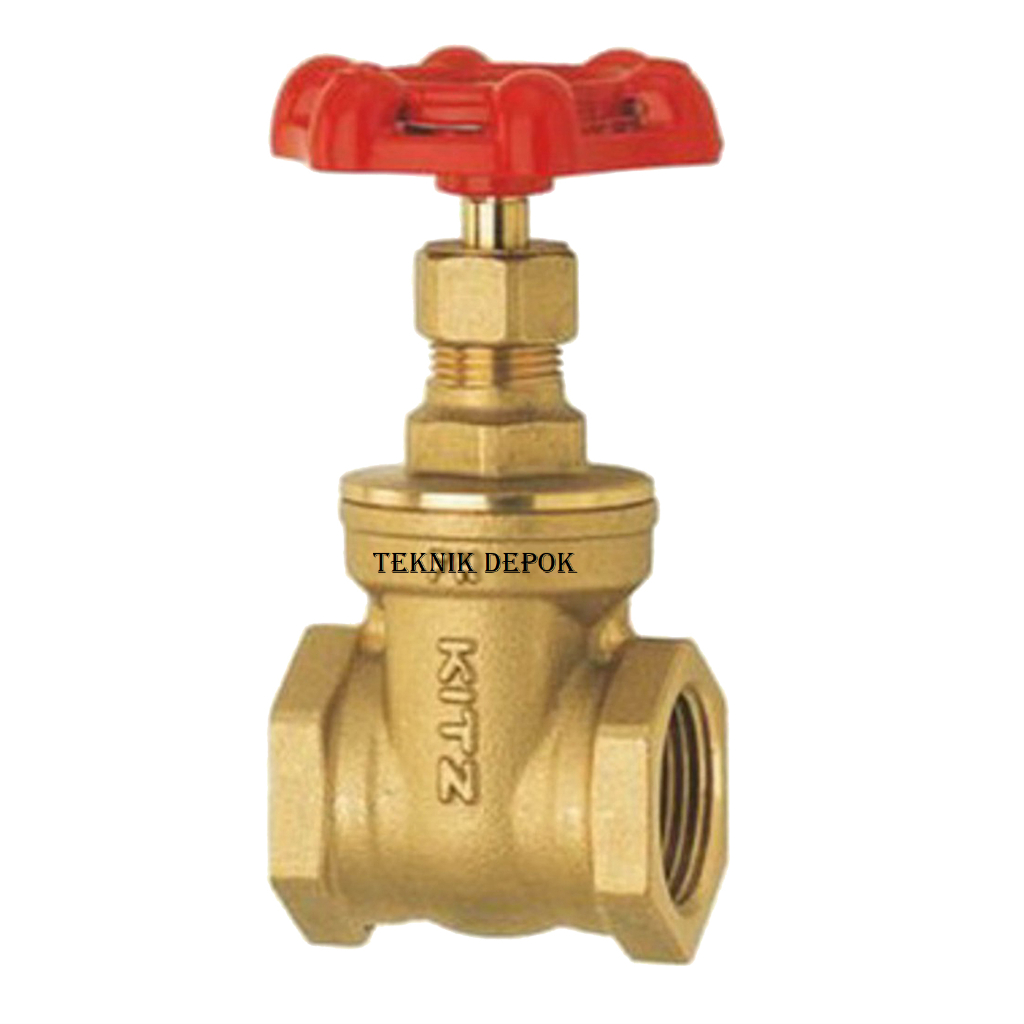 Gate valve Kuningan 3/4 Inch KITZ ORIGINAL ASLI Kran Sambungan Pipa Air Drat Stop Kran