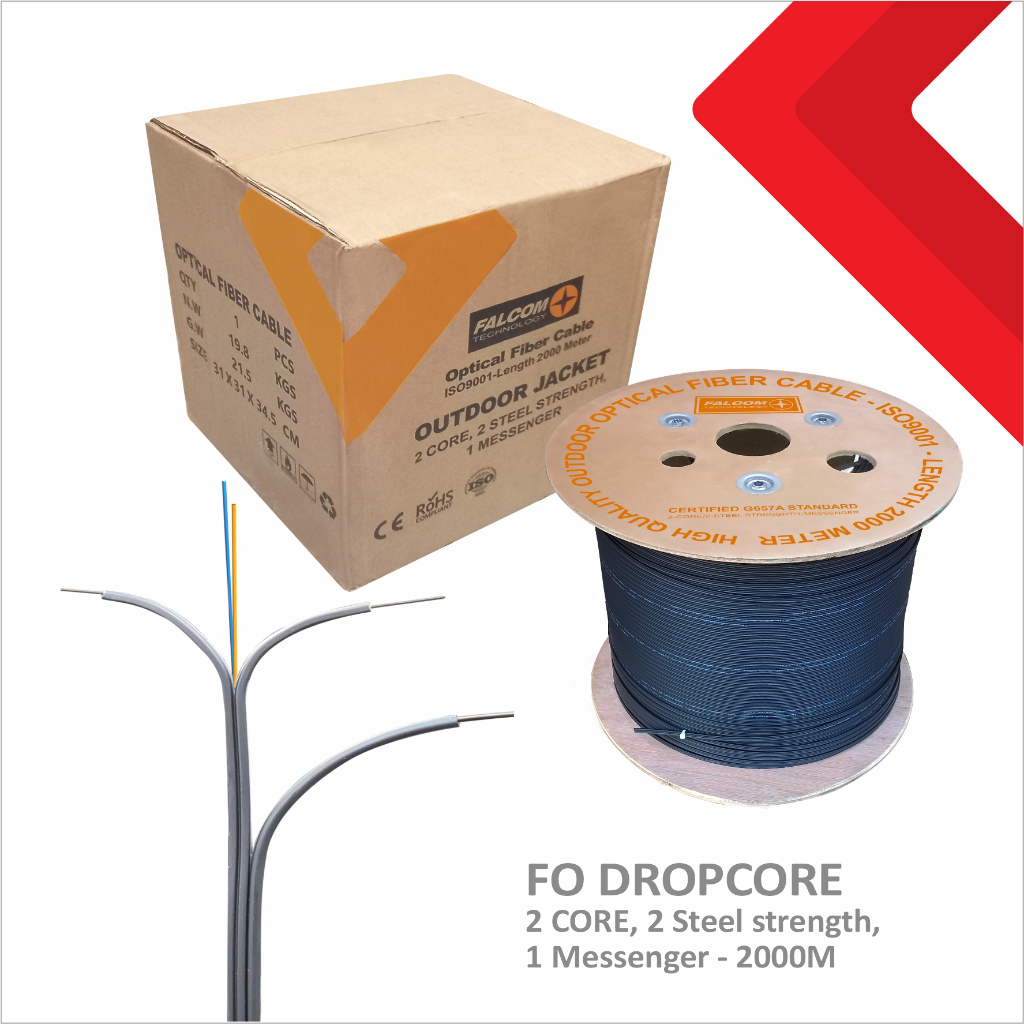 Kabel fiber optik Dropcore 2 core 3 seling (KSFO093)