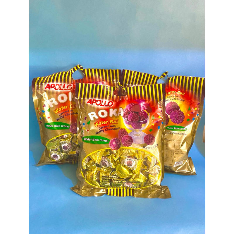 

ROKA APOLLO WAFER COKLAT BERAT 300g ISI 50 pcs