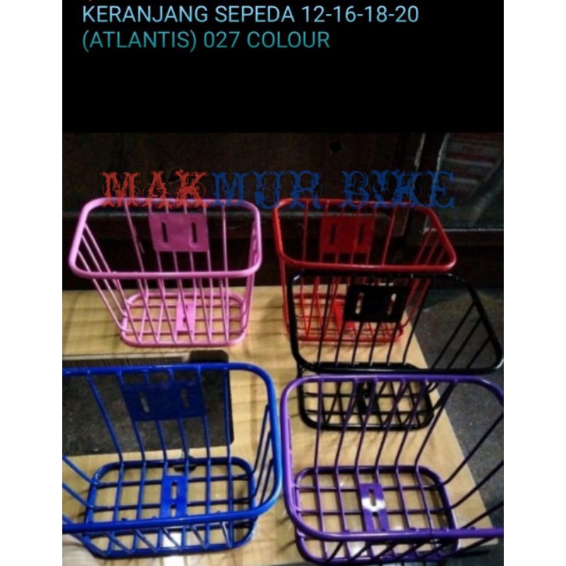 keranjang sepeda 12-16-18-20 Atlantis steel / Pvc colour termurah