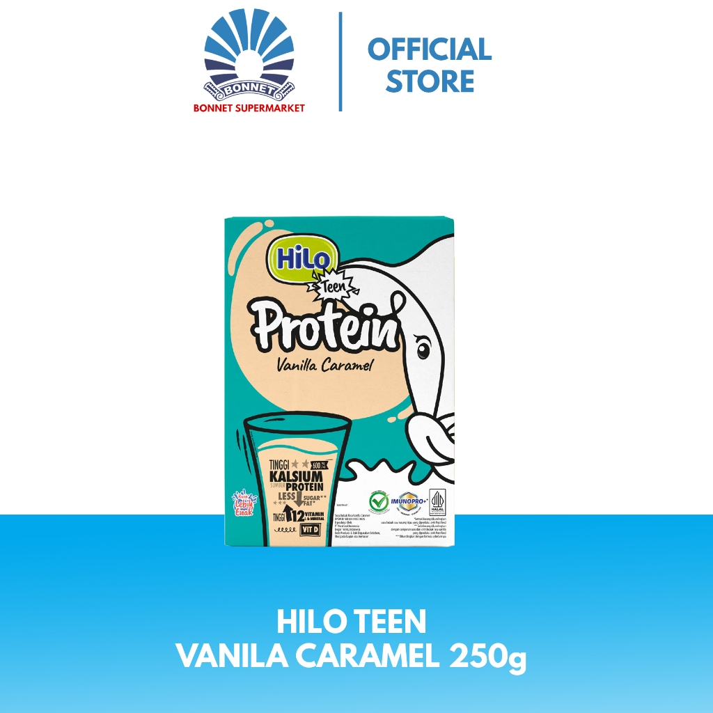 

HiLo Teen Vanilla Caramel 250g - Susu Tinggi Kalsium Lebih Rendah Lemak