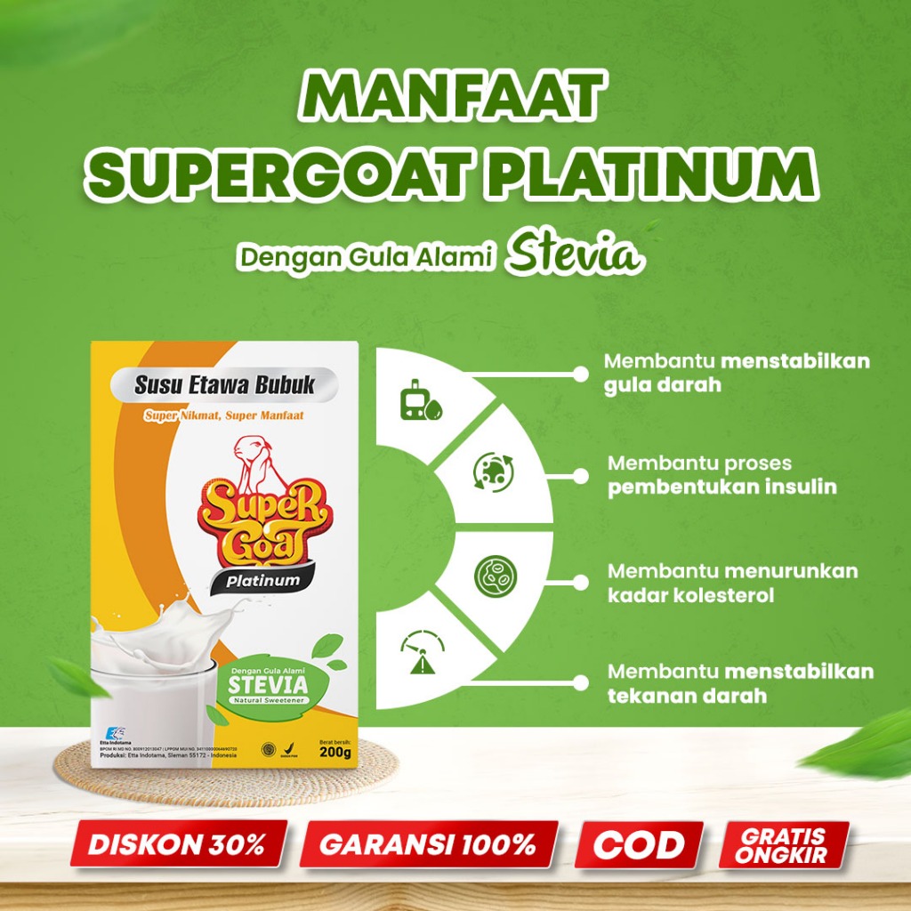 

Susu Etawa UHT Diabetes Untuk Ibu dan Bayi Dengan Gula Stevia 0 Kalori 1 box