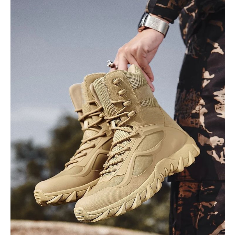 Boots Pria Pdl Sepatu Boots Pria Tactical untuk Kerja Lapangan Bahan Cordura Sol PVC Sepatu Boots Pr
