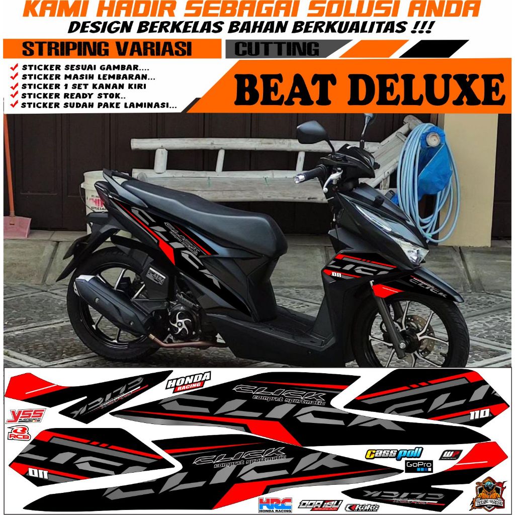 STRIPING BEAT DELUXE VARIAIS CLICK,STICKER MOTOR BEAT DELUXE