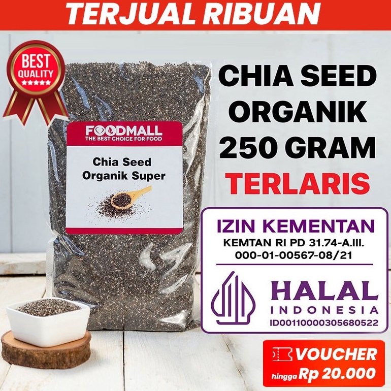 

Organic Chia Seed 25 GRAM Organik HALAL