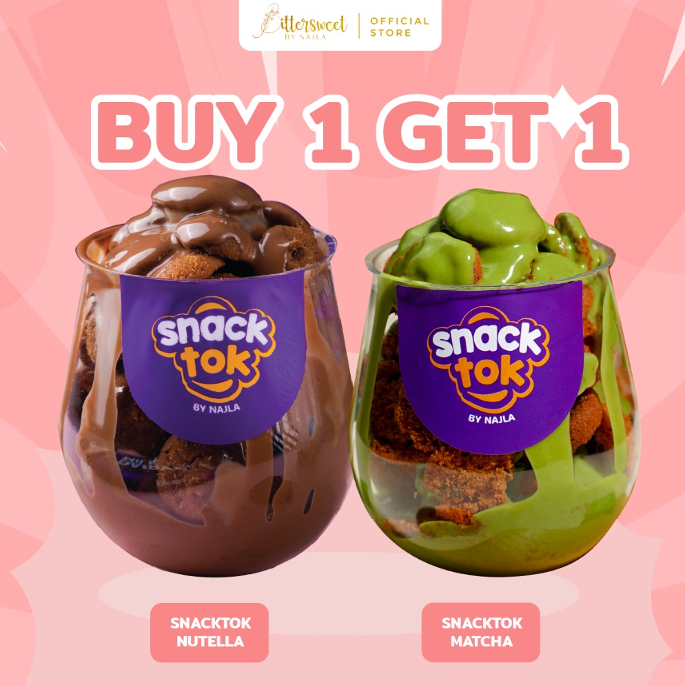 

Bittersweet by Najla 2 Snacktok Matcha Nutella beli 1 gratis 1