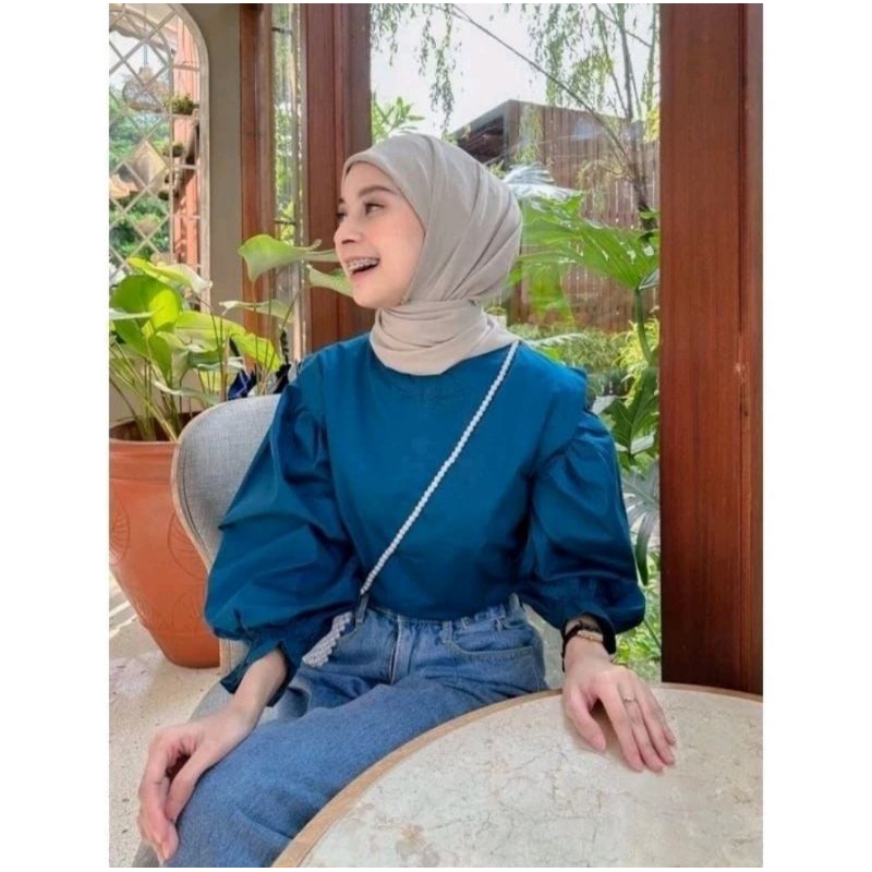 MONI BLOUSE KATUN POPLIN BAJU ATASAN WANITA KATUN POPLIN