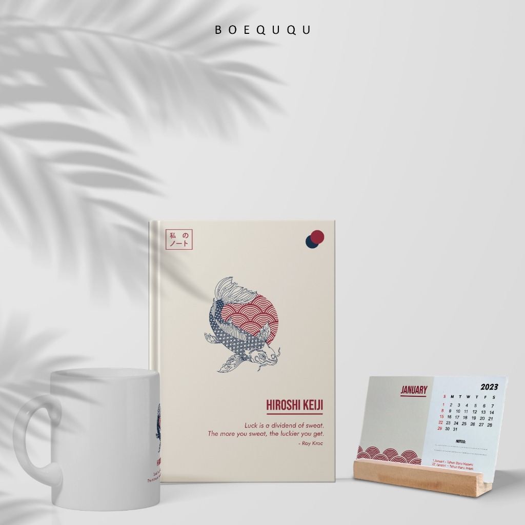 

Work From Home Set 3 in 1 / notebook custom / kalender meja custom / mug printing custom / kado unik