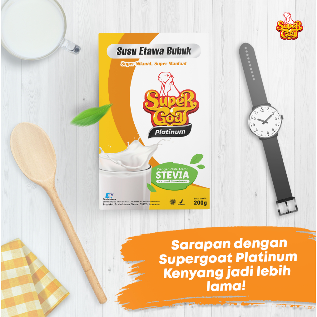 

Super Goat Stevia Menu Sarapan Diabetes Dan Gula Darah 0 kalori Tanpa Efek Samping 1 Box