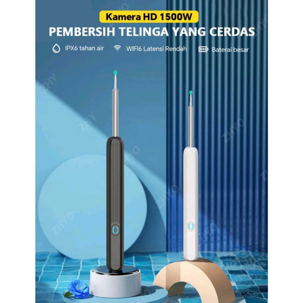 NEW 2024 Korek Kuping Camera Hp Terbaru Korek kuping Led Koneksi nirkabel WiFi sendok telinga kamera