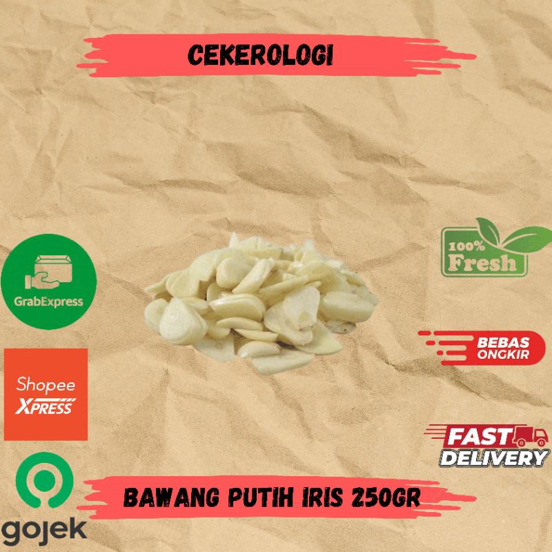 

Bawang Putih Iris 250gr / Bawang Putih Iris / Bawang Putih Fresh Berkualitas / JABODETABEK / Bawang / Sayur Segar / Sayuran / Sayur