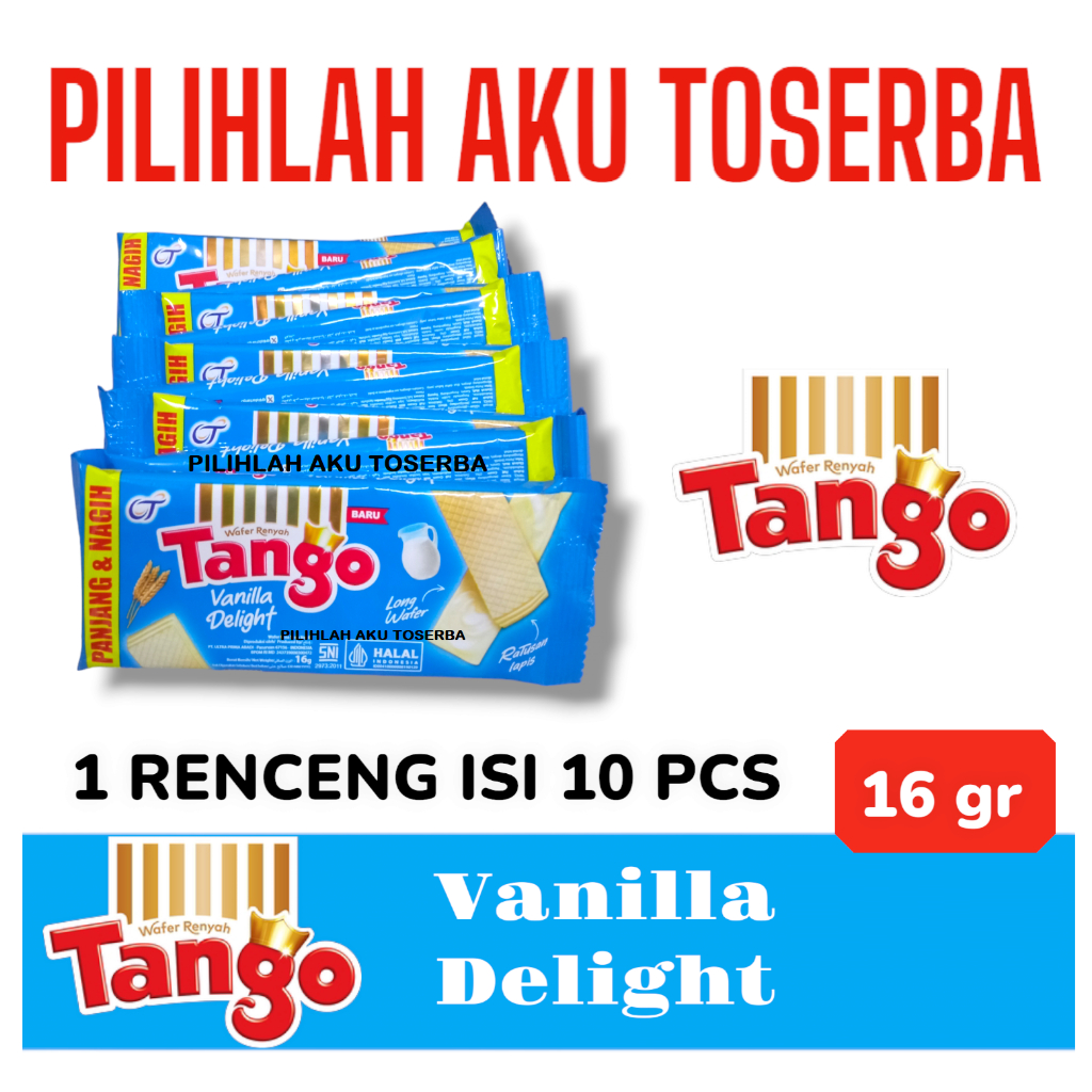 

Tango Wafer VANILLA DELIGHT RENCENG - (HARGA 1 RENCENG ISI 10 SACHET)