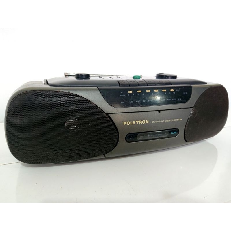 Radio tape compo Polytron ampli stereo equalizer bass woofer speaker mp3