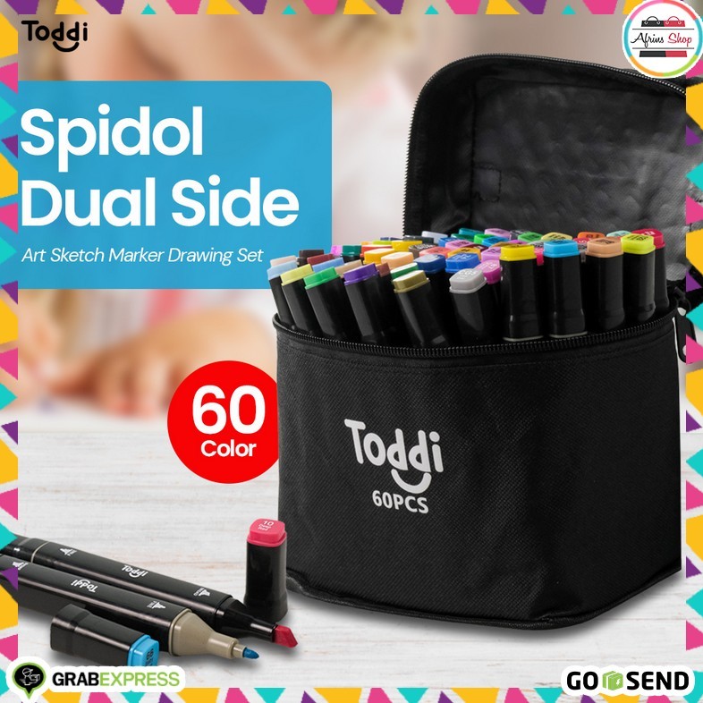 

Paket Spidol 60 Warna Dua Sisi + Tas
