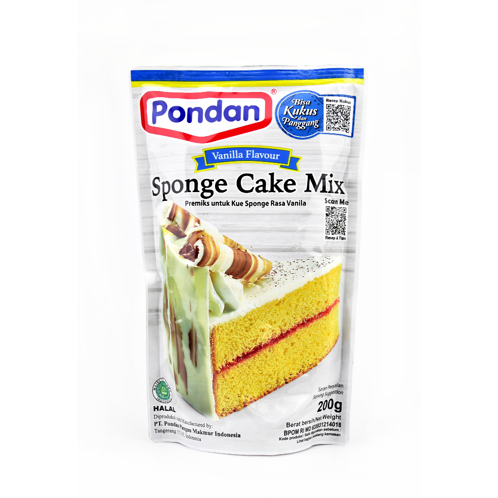 

Tepung Pondan Sponge Cake Mix Vanila 200 Gram