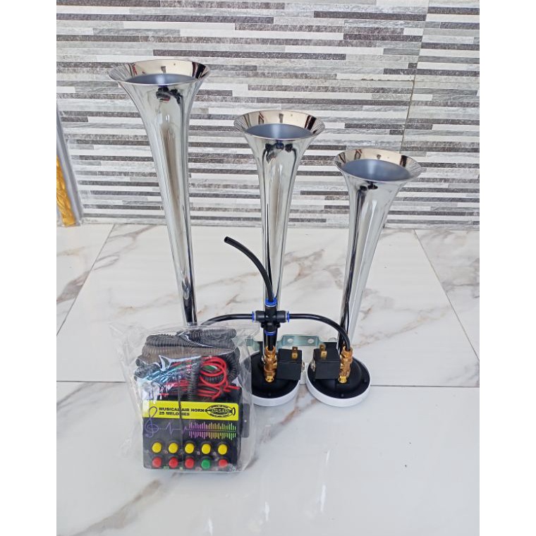 KODE F87Z klakson telolet 3 corong 25 nada basuri 1 tombol 12v24v