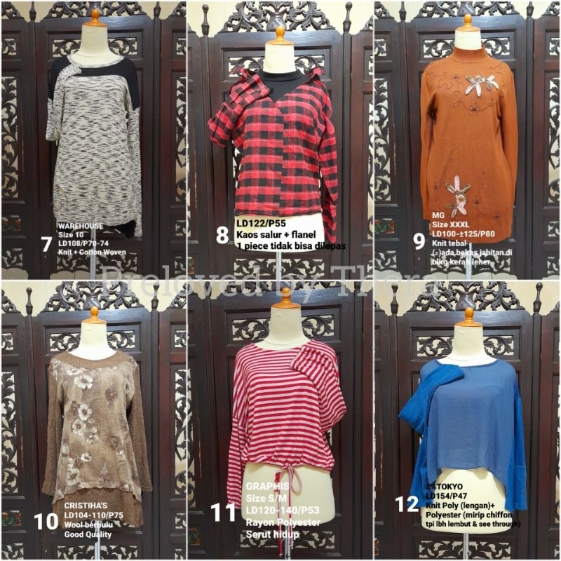 48. Atasan Lengan Panjang PL Wanita | Kaos Lengan Panjang | Atasan Santai Lengan Panjang