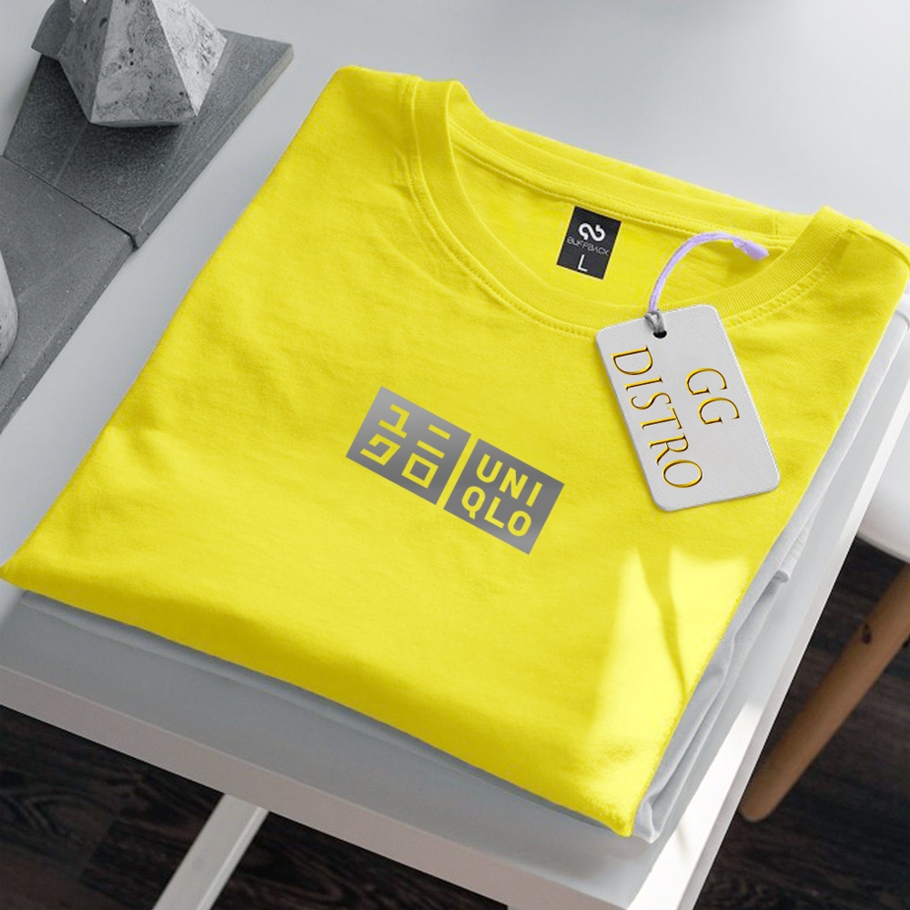 Gg Distro Baju Kaos Distro Uniqlo Motif Grey Premium Quality Kaos Cotton Combed 30s Lengan Pendek TS