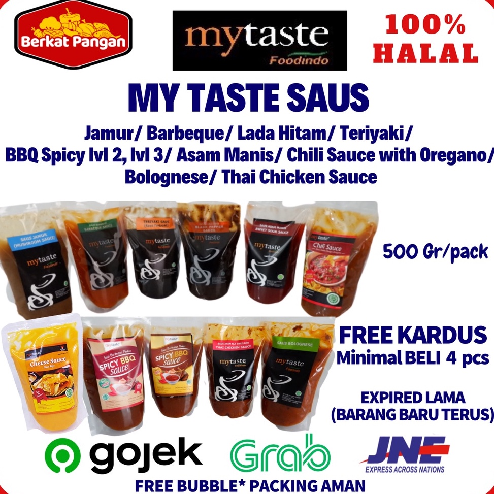 

Get It Now MyTaste Saus Jamur Barbeque Lada Hitam Teriyaki BBQ Spicy Asam manis Chili Saus My taste
